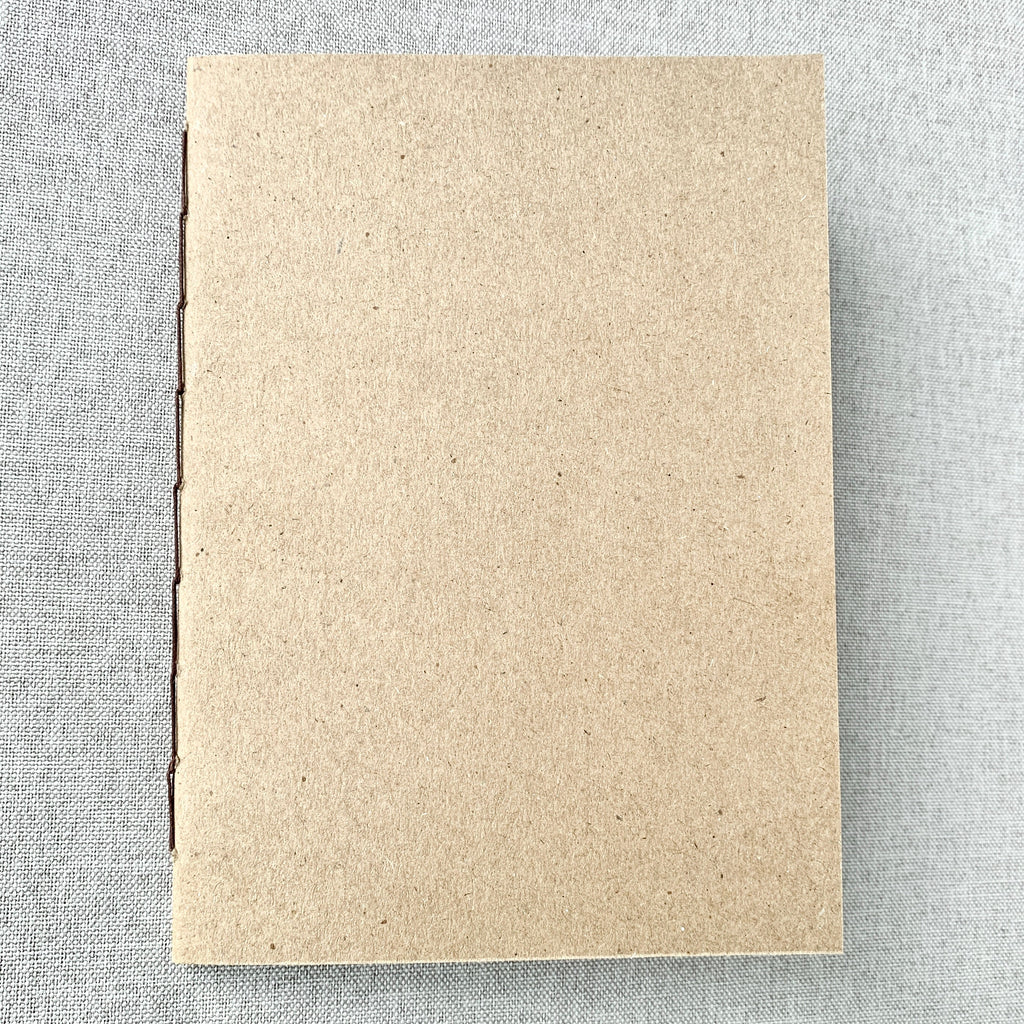 A6 Dot Grid Travelers Notebook Insert - Fountain Pen Friendly, Hand-Stitched Kraft Cover