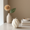 Ribbed Twirl Candle | Handcrafted Sculptural Soy Wax