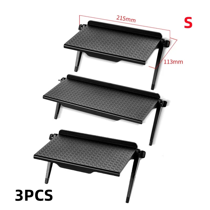 1/3PCS TV Screen Top Storage Shelf Adjustable Monitor Storage Rack Computer Desktop Display Stand TV Storage Rack Home Organizer