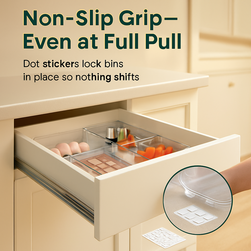 Clear Drawer Organizers Set for Home Organization