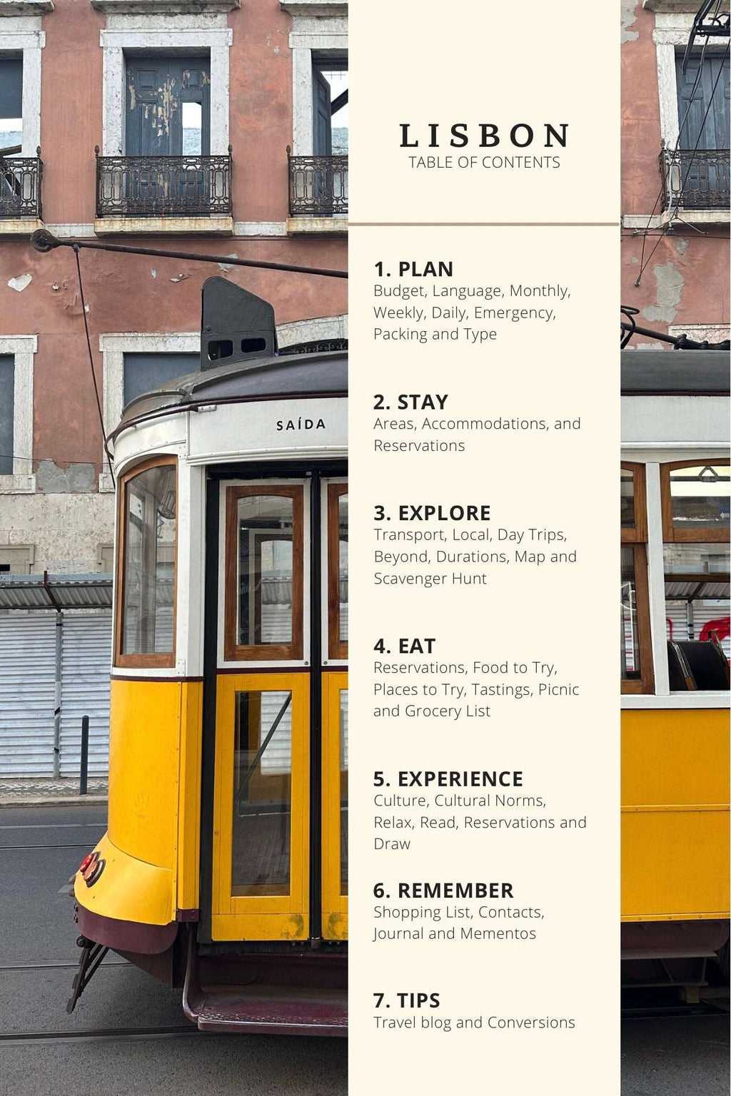 Trip Planner Portugal: A Lisbon Travel Book for a Smooth Adventure