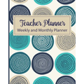 Teacher Planner Weekly and Monthly Planner: Undated Academic Year Calendar Lesson Planner and Organizer with Rose Gold and White Cover, Includes Adult - Paperback