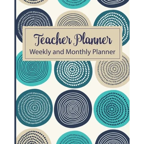 Teacher Planner Weekly and Monthly Planner: Undated Academic Year Calendar Lesson Planner and Organizer with Rose Gold and White Cover, Includes Adult - Paperback