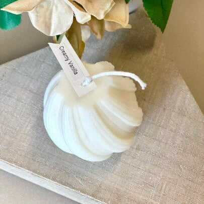 Ribbed Twirl Candle | Handcrafted Sculptural Soy Wax