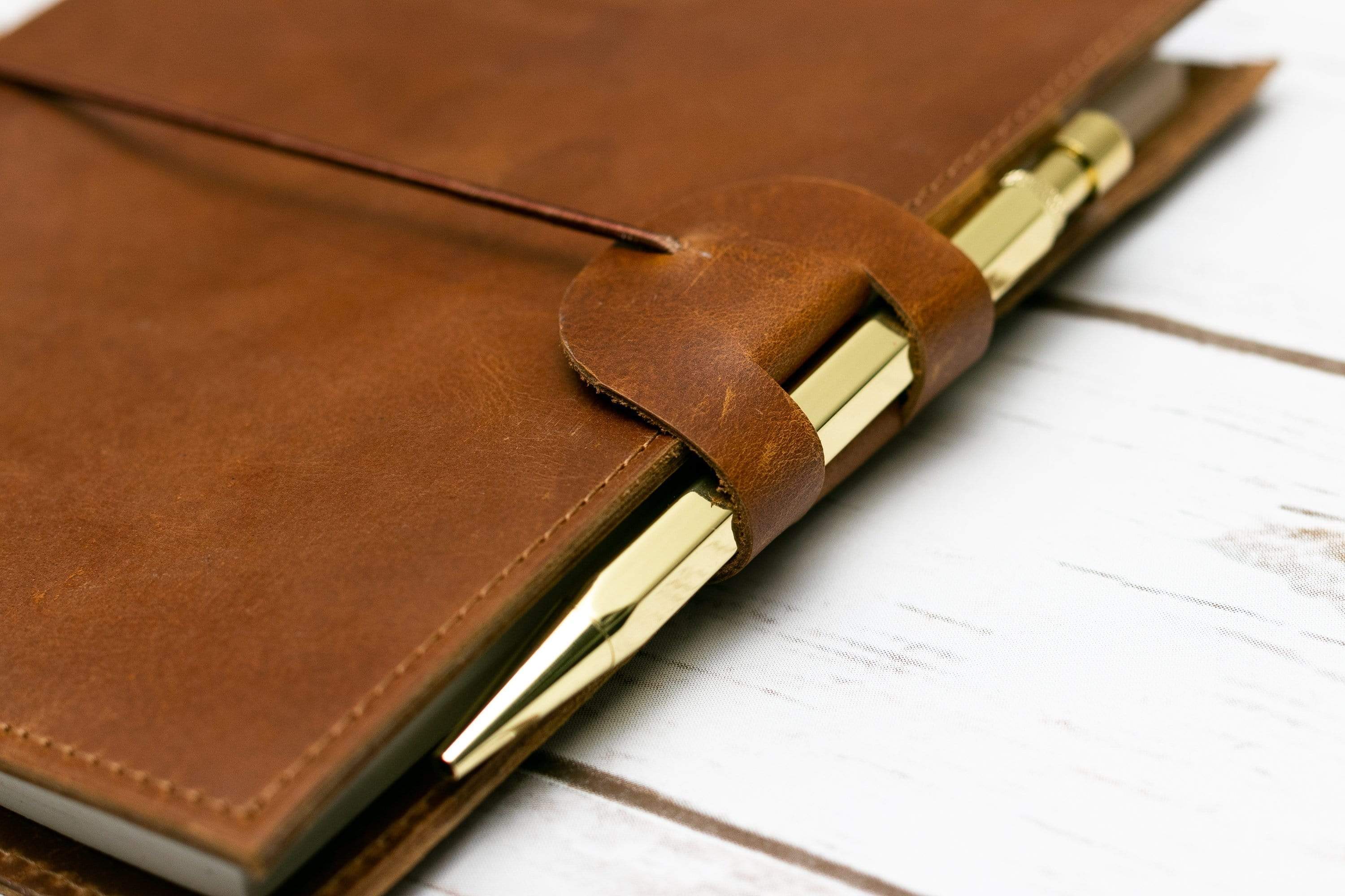 A5 Refillable Leather Traveler's Journal | Pockets, Pen Slot & Tree-Free Khadi Paper